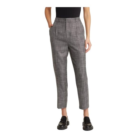 AllSaints Pants Astrid Checked Sparkle gray size 8 - Picture 1 of 7